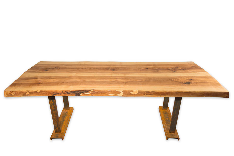 A Large solid wood table from Humboldt Hardwoods. This table could be used in the kitchen or dining room. It is also suitable as a large desk.